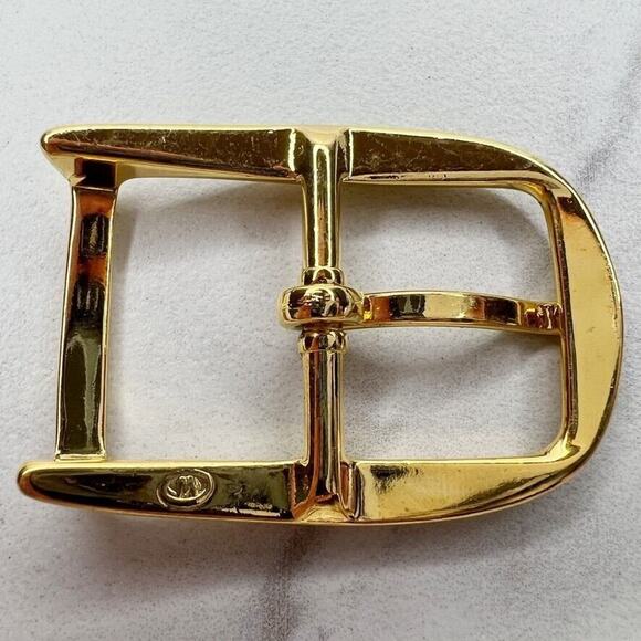 Vintage Gold Tone Simple Basic Belt Buckle for up to 1 Inch Belt - Picture 2 of 8